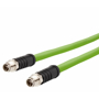 Billede af M12 ethernet kabel 8 polet | 2 stik | egnet til kabelkæde | 5m