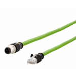 Billede af M12 ethernet kabel 4 polet -> RJ45 | Profibus | egnet til kabelkæde | 1m