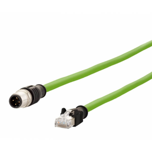 Billede af M12 ethernet kabel 4 polet -> RJ45 | Profibus | egnet til kabelkæde | 1m