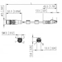 Billede af M12 ethernet kabel 4 polet -> RJ45 | Profibus | AWG26 | 1m