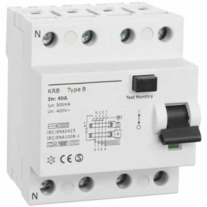 Billede af Type B | RCD | fejlstrømsafbryder 40A | 300mA | AC/DC