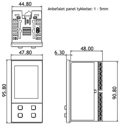 Dimensioner uden holder