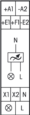 Lysdæmper med display og med programmerbare funktioner - tilslutningsdiagram