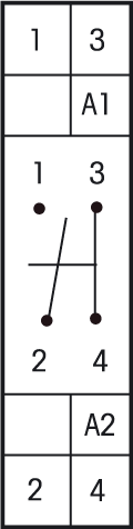 Tilslutningsdiagram for Eltako installationsrelæ R12-110