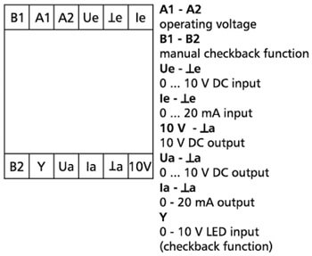 Blokdiagram for omformer 0-10V | 0-20mA