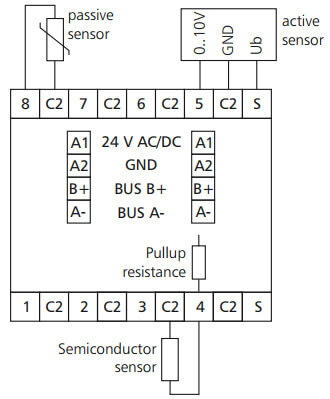 Tilslutningsdiagram for MR-AI8