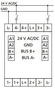 Tilslutningsdiagram 2 for MR-DI4