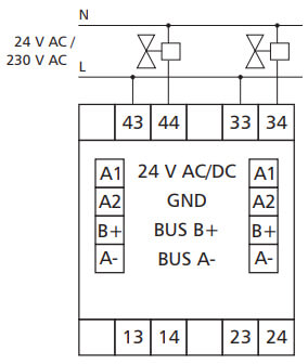 Tilslutningsdiagram for MR-TO4