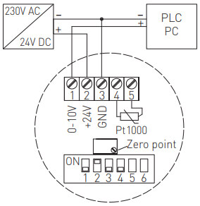 Tilslutningsdiagram for RGTM2-U