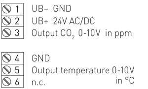Tilslutningsdiagram for ATM-CO2-SD-U