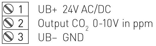 Tilslutningsdiagram for KCO2-SD-U