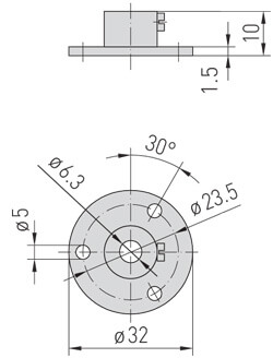 Dimensionstegning for MF-06-M