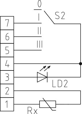 Tilslutningsdiagram for rumtemperaturføler FSTF L D4