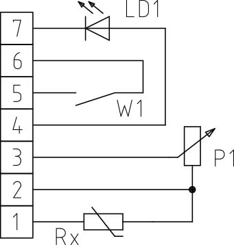 Tilslutningsdiagram for rumtemperaturføler FSTF PLW