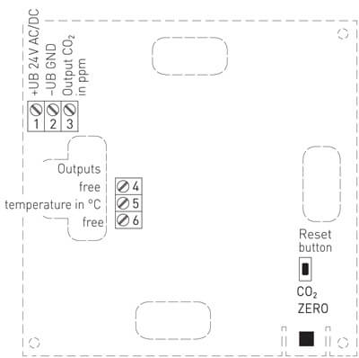 Tilslutningsdiagram for RTM-CO2-SD-U