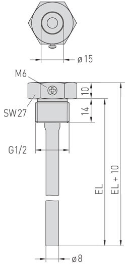 Dimensioner for dykrør i rustfrit stål 