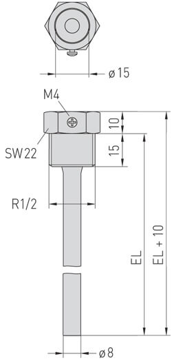 Dimensioner for messing dykrør