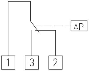 Tilslutningsdiagram for pressostat DS-205