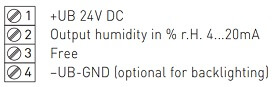 Tilslutningsdiagram fugtføler 4-20mA