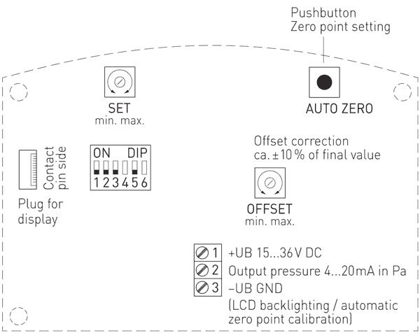 Kredsløbsdiagram for tryktransmitter 4-20mA